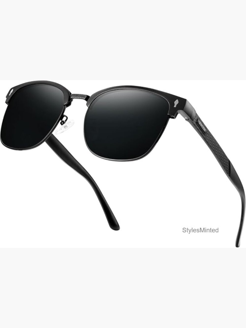 Mens Polarized Sunglasses Al-Mg Metal UV Protection Square Shades Driving